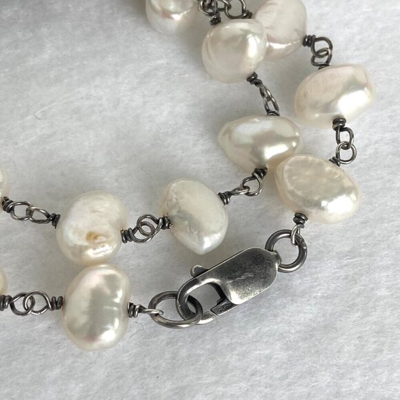 Sterling Silver 925 Silpada N1368 Fresh Catch 32" 9MM Freshwater Pearl Necklace - Picture 8 of 16